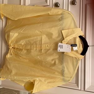 yellow button down blouse